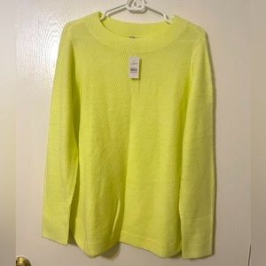 Loft pullover sweater, yellow, size M